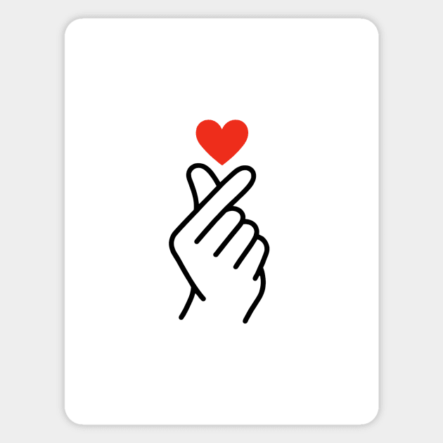 The Korean finger heart sign Magnet by CreativeSage
